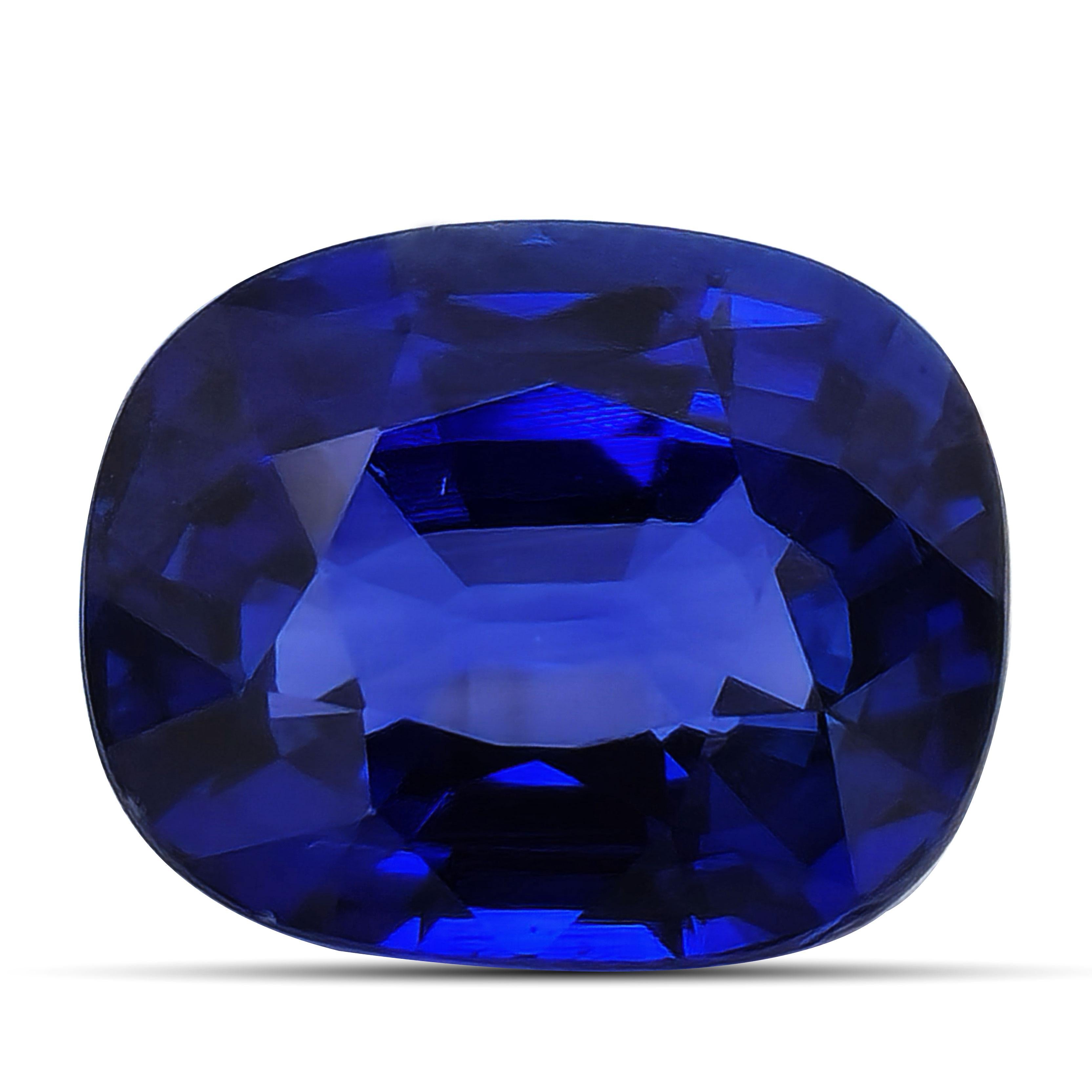 Entdecken Sie die bezaubernde Schönheit dieses natürlichen blauen Saphirs mit einem Gewicht von 3,39 Karat. Dieser Edelstein ist für seine satte blaue Farbe und seine überragende Klarheit bekannt und eignet sich perfekt für die Gestaltung eines