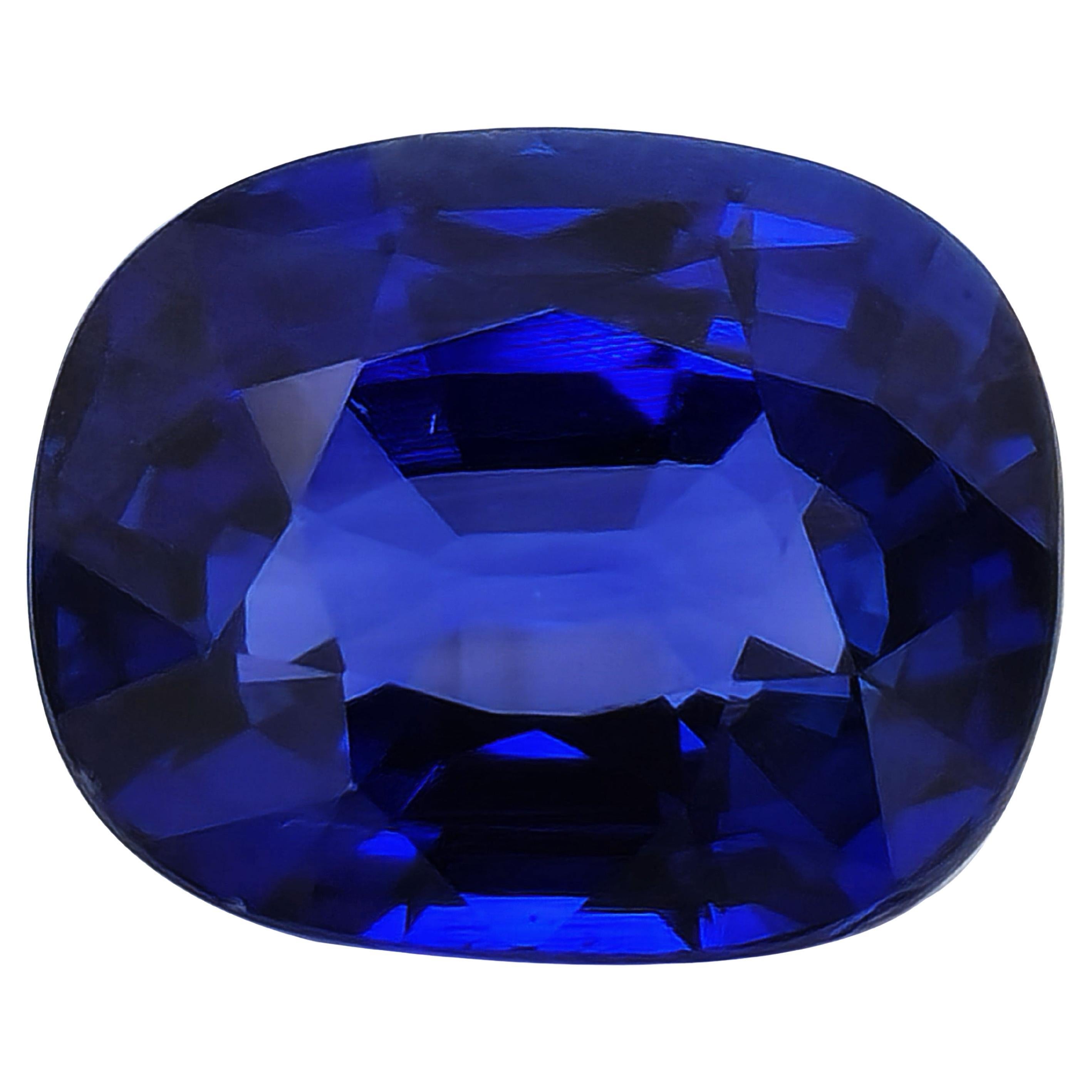 Pierre précieuse saphir bleu naturel 3.39 carats avec rapport GIA / JupiterGem