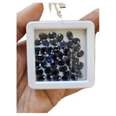 Natural Blue Sapphire Gemstone Oval Faceted Cut Loose Gemstone for Jewellery