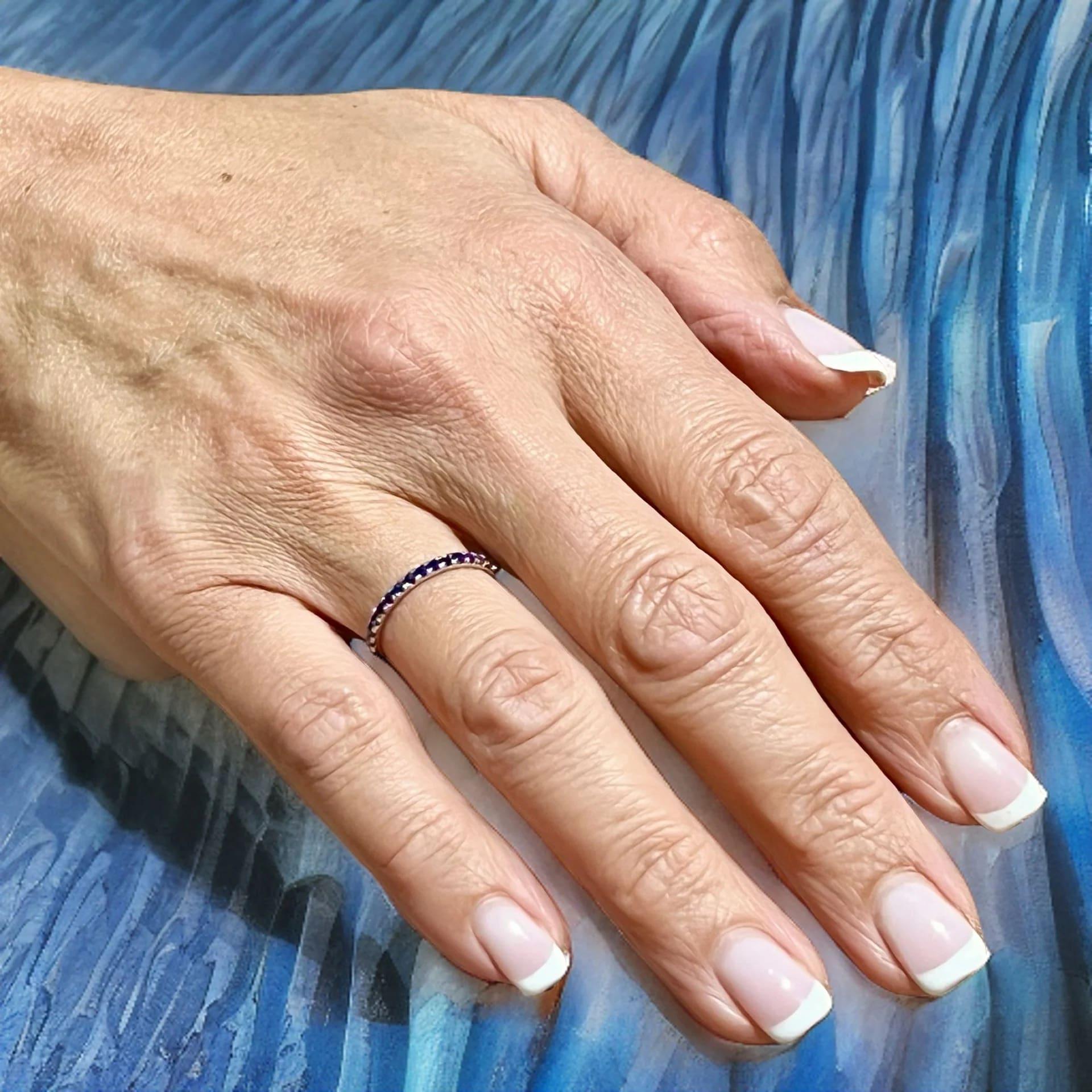 Natural Fine Quality Blue Sapphire Ring 6.5 14k White Gold 0.66 TCW Certified $1,190 217007

This is a Unique Custom Made Glamorous Piece of Jewelry!

Nothing says, “I Love you” more than Diamonds and Pearls!

This Sapphire ring has been Certified,