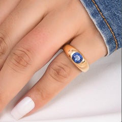 Natürlicher 1,55cts blauer Saphir Ring in 18k Gold