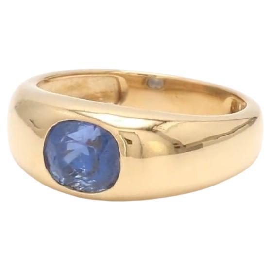 Natural Blue sapphire ring in 18k gold