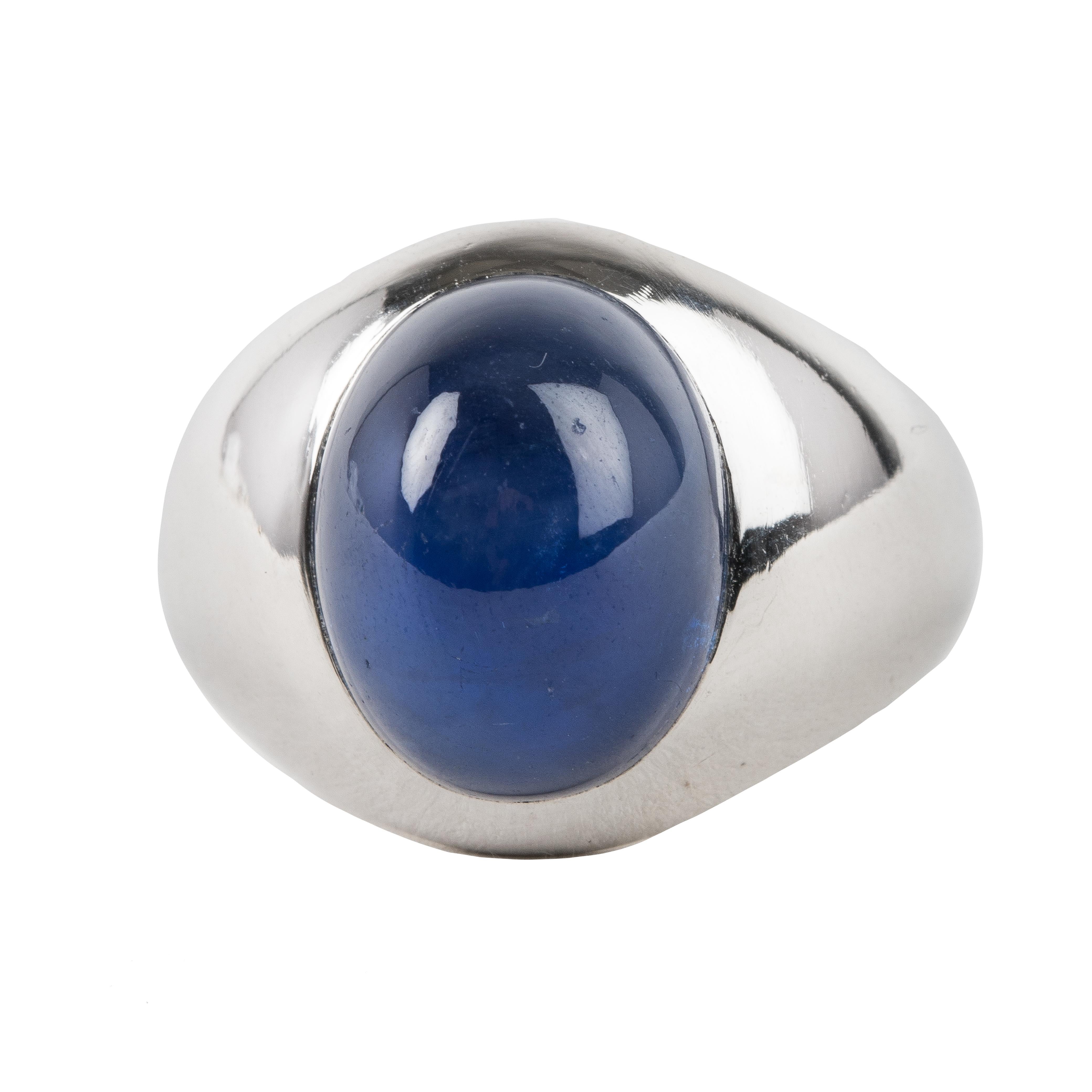 Natural Blue Sapphire Star Ring For Sale at 1stDibs | white sapphire ...
