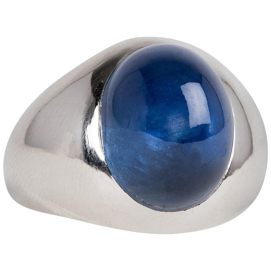 Natural Blue Sapphire Star Ring For Sale