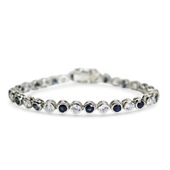 Natural Blue Sapphire Tennis Bracelet