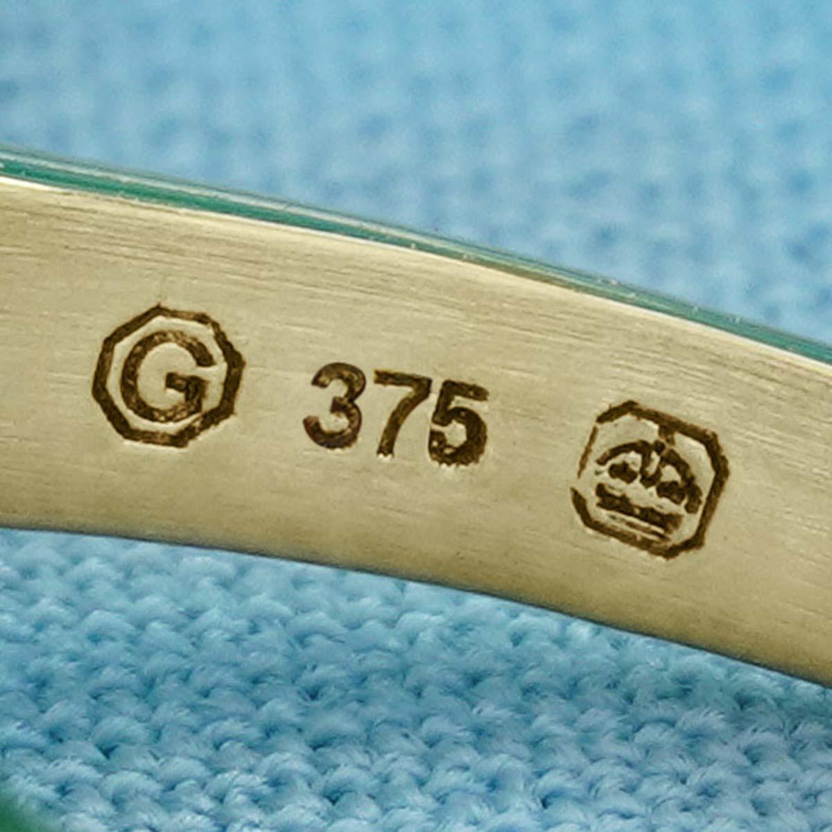 Natürlicher blauer Saphir Vintage-Stil fünf Stein Ring in massivem 9K Gelbgold im Angebot 1