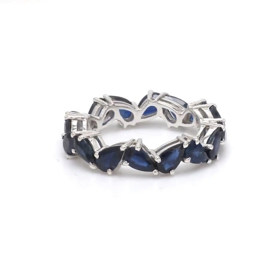 Blue sapphire pear cut eternity band ring gold  Natural 3-4CT 5x3MM pear blue sapphire zig zag eternity ring gold  Blue sapphire ring gold

GEMSTONE DETAILS :
✦ Gemstone : Blue Sapphire
✦ Gemstone Type : Natural
✦ Gemstone Size : 5x3 MM
✦ Gemstone