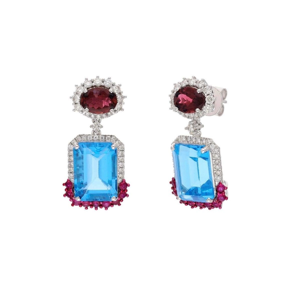 ❋ Pierre précieuse : Topaze bleue, Tourmaline
Poids des pierres : 19,50 cts, 3,17 cts
Taille des pierres : 13.9X10 MM, 8X6 MM, Mélange
❋ Forme de la pierre : taille octogonale, taille ovale, taille ronde
❋ Gemstone Type : Nature

➡️DIAMOND DÉTAILS