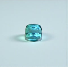 Natural Blue Tourmaline Gemstone: 1.064 Carat Cushion Cut, October Birthstone