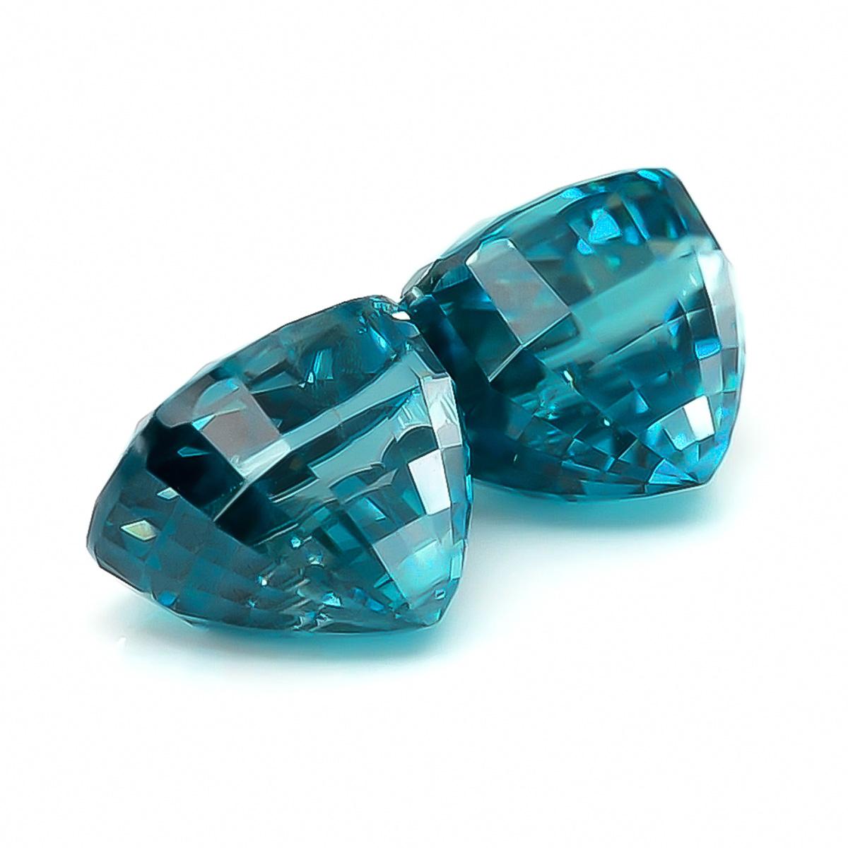 natural blue zircon stone