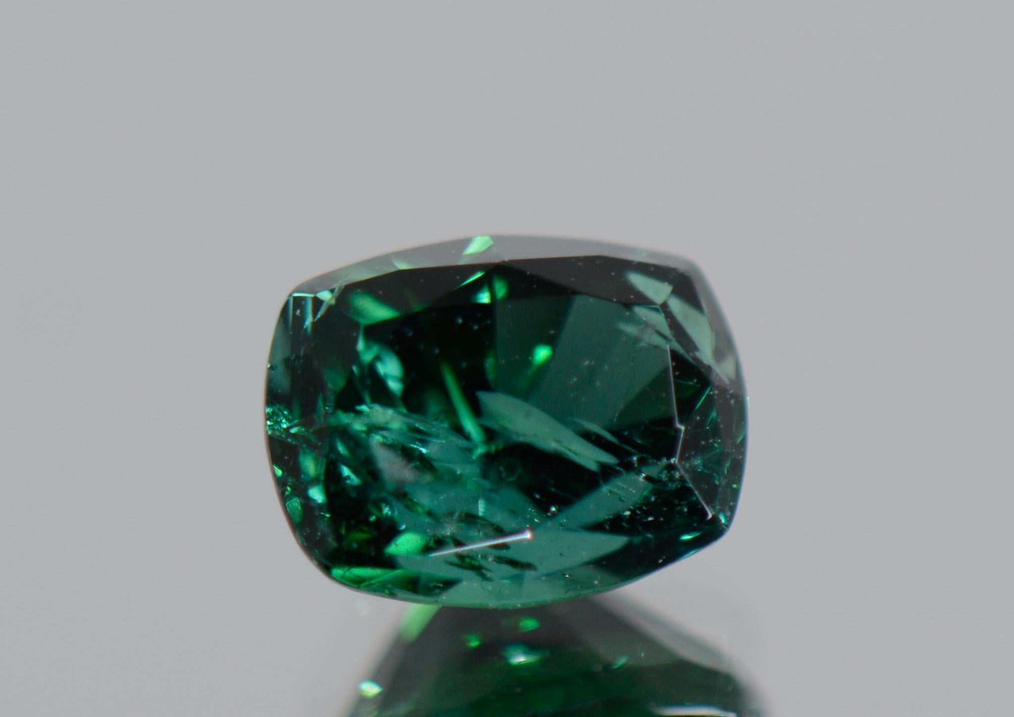 Artist Natural Bluish-Green Brazilian Paraiba Tourmaline/ 1.33 carats / GIA Report For Sale