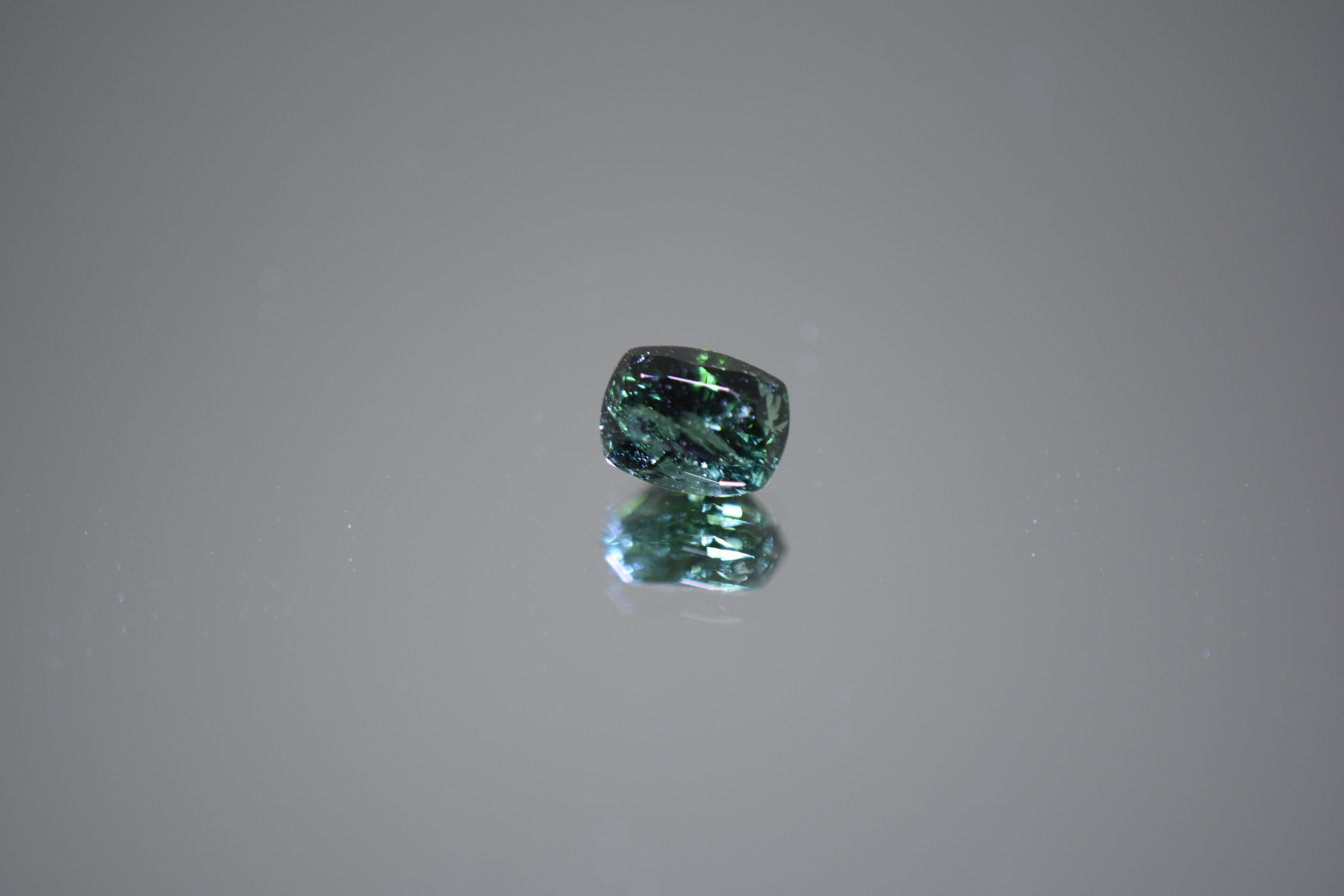 Natural Bluish-Green Brazilian Paraiba Tourmaline/ 1.33 carats / GIA Report In New Condition For Sale In Carefree, AZ