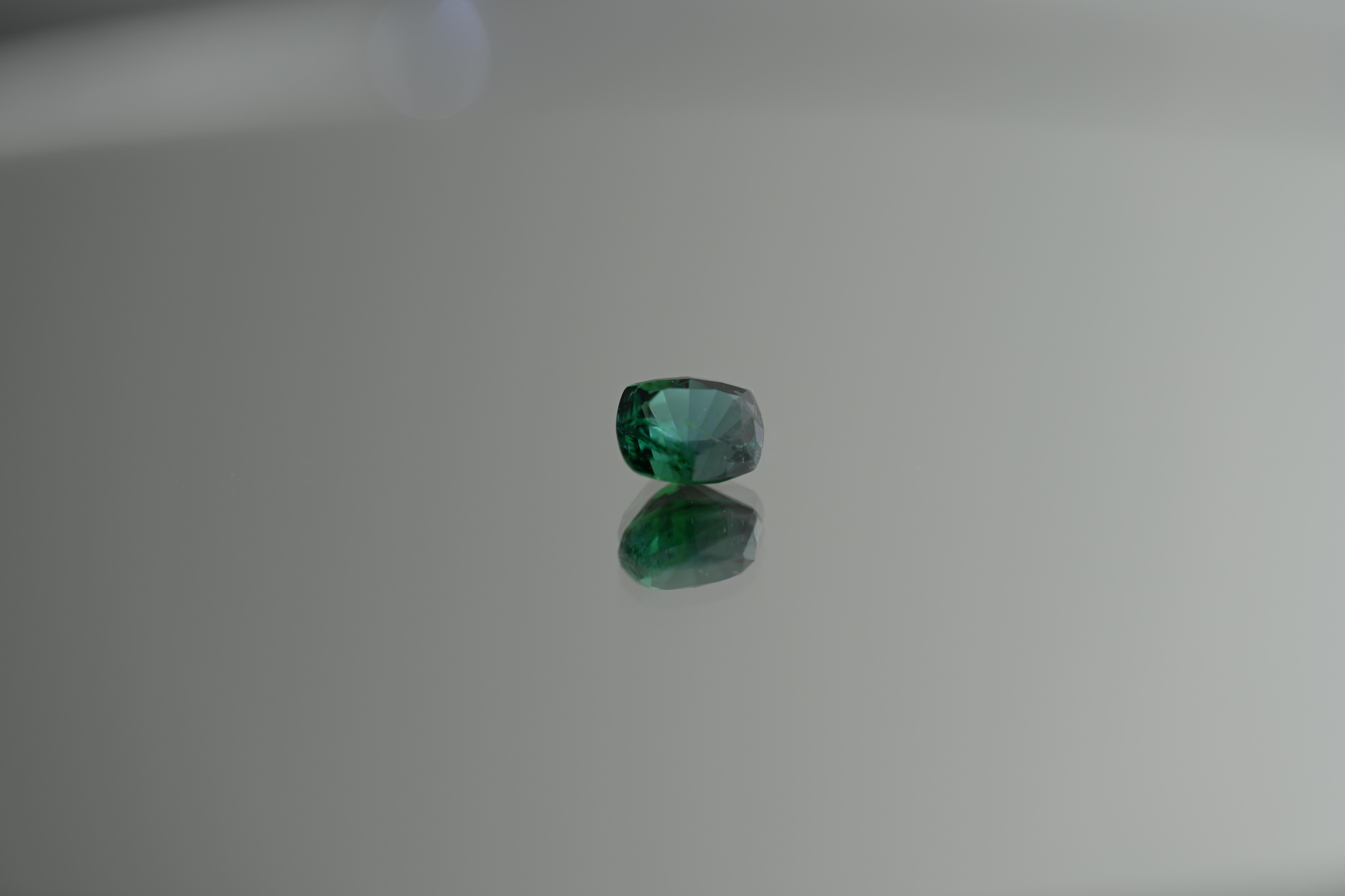 Turmalina Paraiba brasileña verde azulada natural/ 1,33 quilates / Informe GIA en venta 3