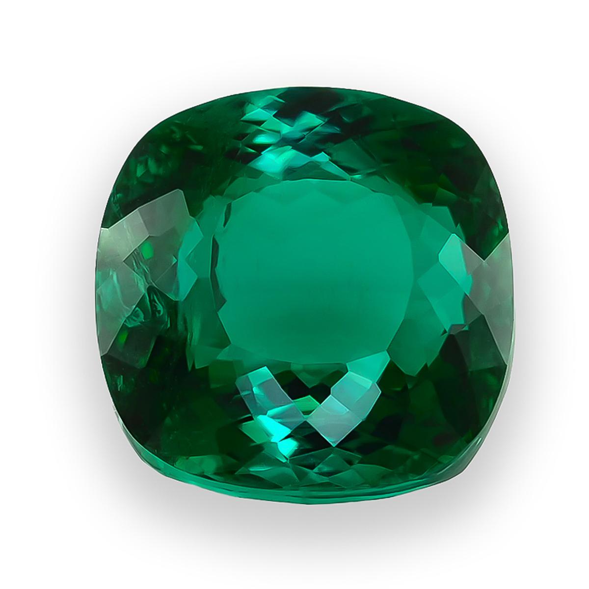 Discover the vibrant allure of this natural Brazilian Paraiba tourmaline, weighing 2.97 carats. With its rare deep bluish green hue and captivating brilliance, this cushion-cut gemstone embodies the exceptional beauty and sought-after quality of