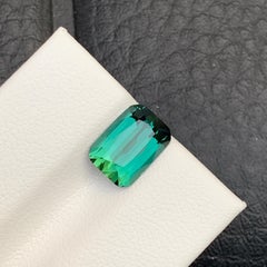 Natural Bluish Green Cushion Cut Tourmaline Gemstone for Ring Jewellery 9mm