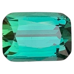 Natural Bluish Green Cushion Cut Tourmaline Gemstone for Ring Jewellery 9mm
