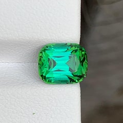 Gema de turmalina de color verde menta azulado natural, con corte en cojín, para joyería a medida