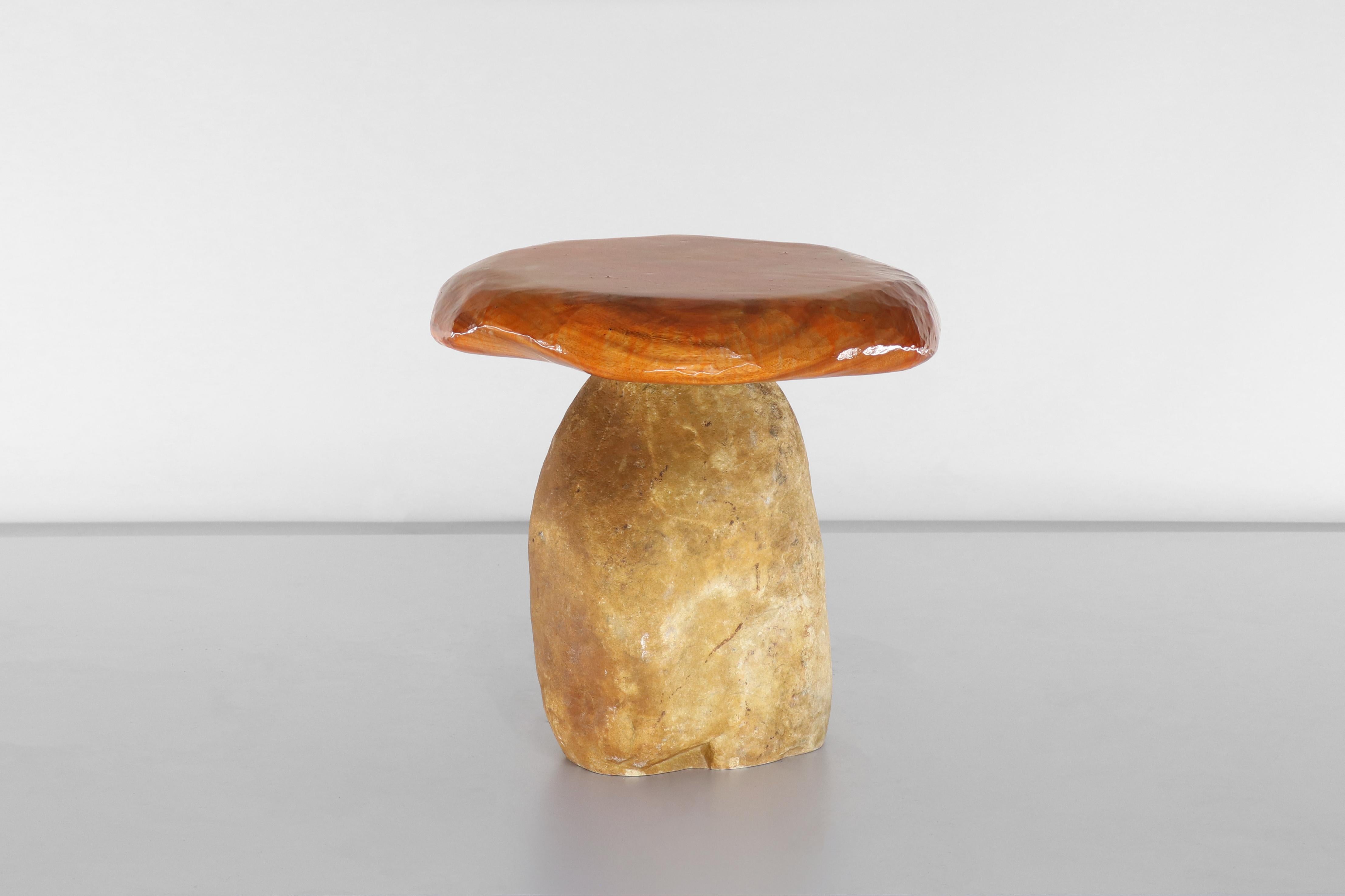 Natural Bolete Side Table by Henry D'ath
Dimensions: D 40 x W 45 x H 45 cm
Materials: Wood, Granite. 
Available finishes: Natural, Black ink. 


Henry d’ath is a New Zealand-born, Hong Kong-based artist and architect. 
Using predominantly salvaged