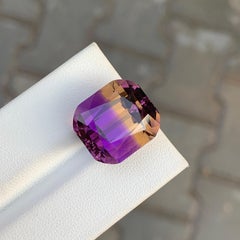 Natural Bolivian Ametrine Bicolor Purple & Yellow Gemstone for Pendant Jewelry