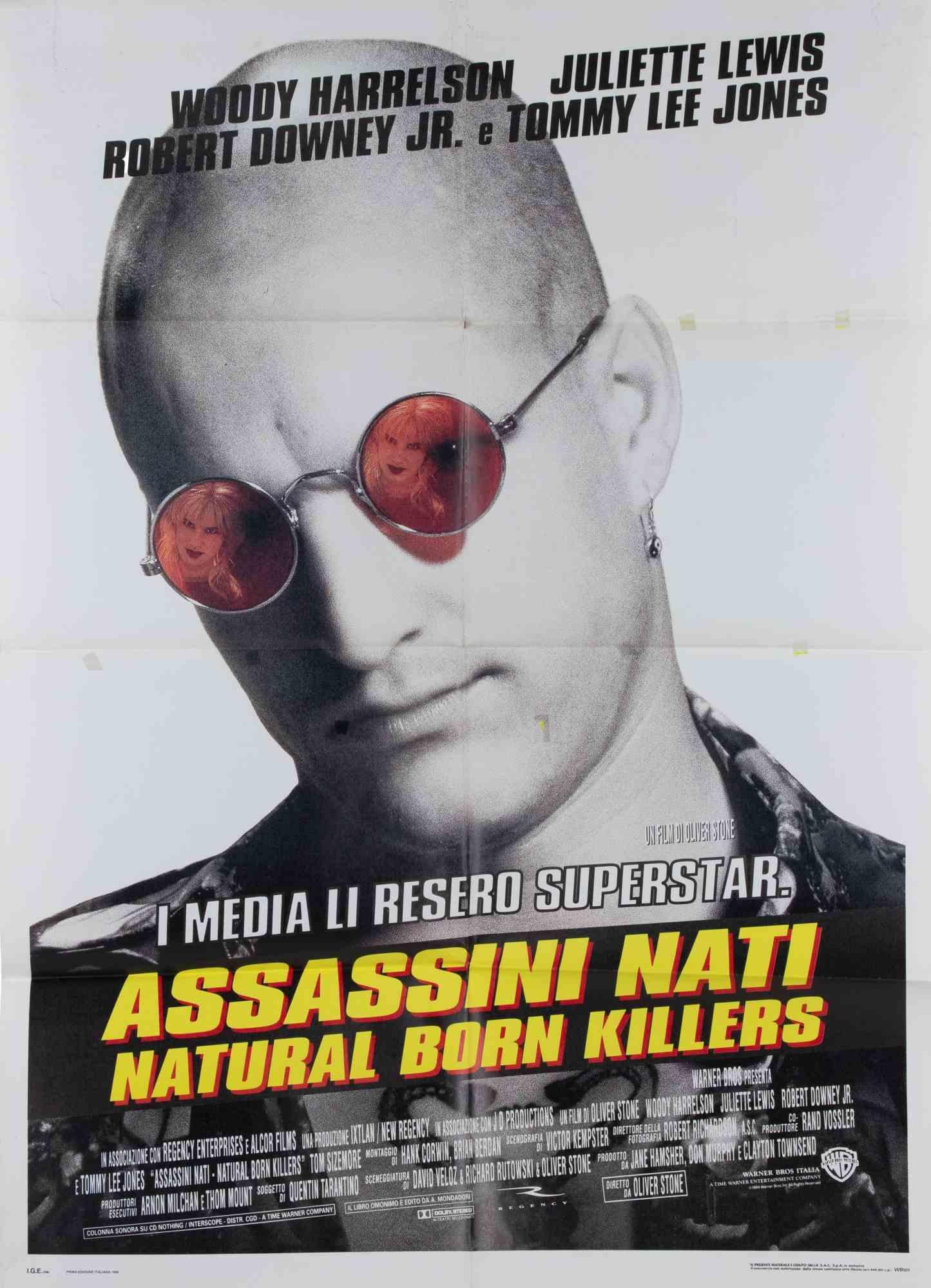 Natural Born Killers Vintage Poster, Italian 2-Foglio, 1990s
