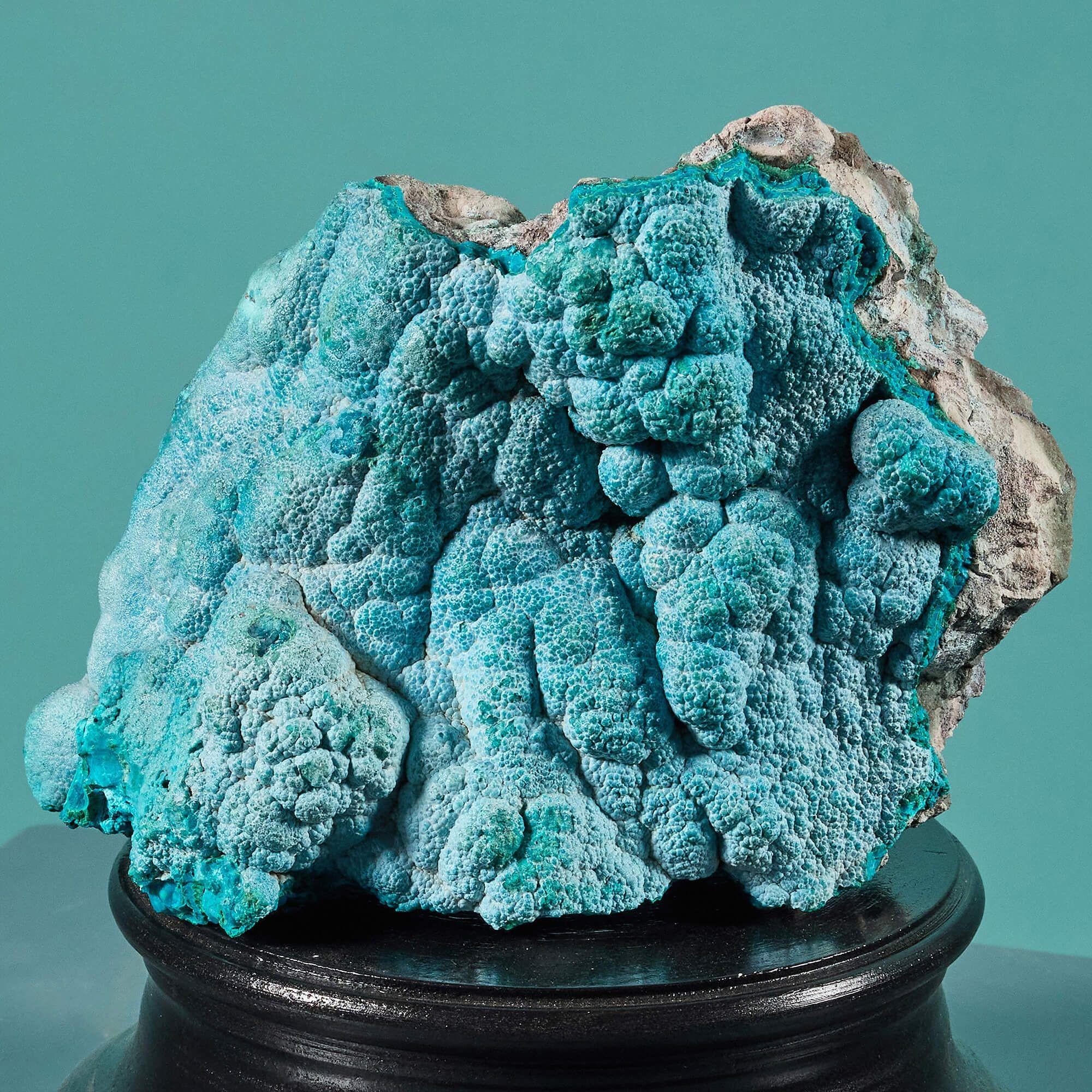 Congolese Natural Botryoidal Chrysocolla Specimen For Sale