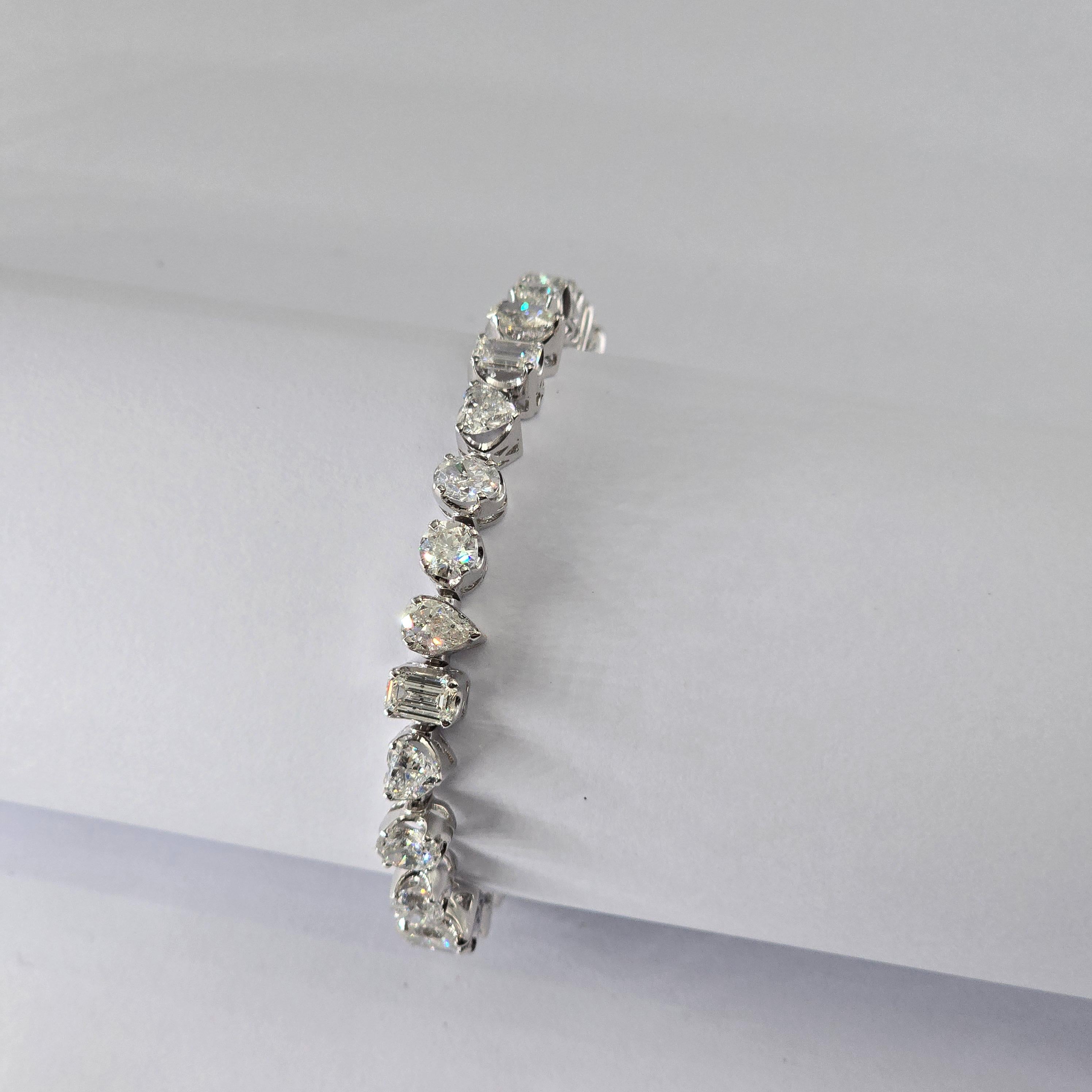 Bracelet en or 14k avec diamants naturels Neuf - En vente à jaipur, IN
