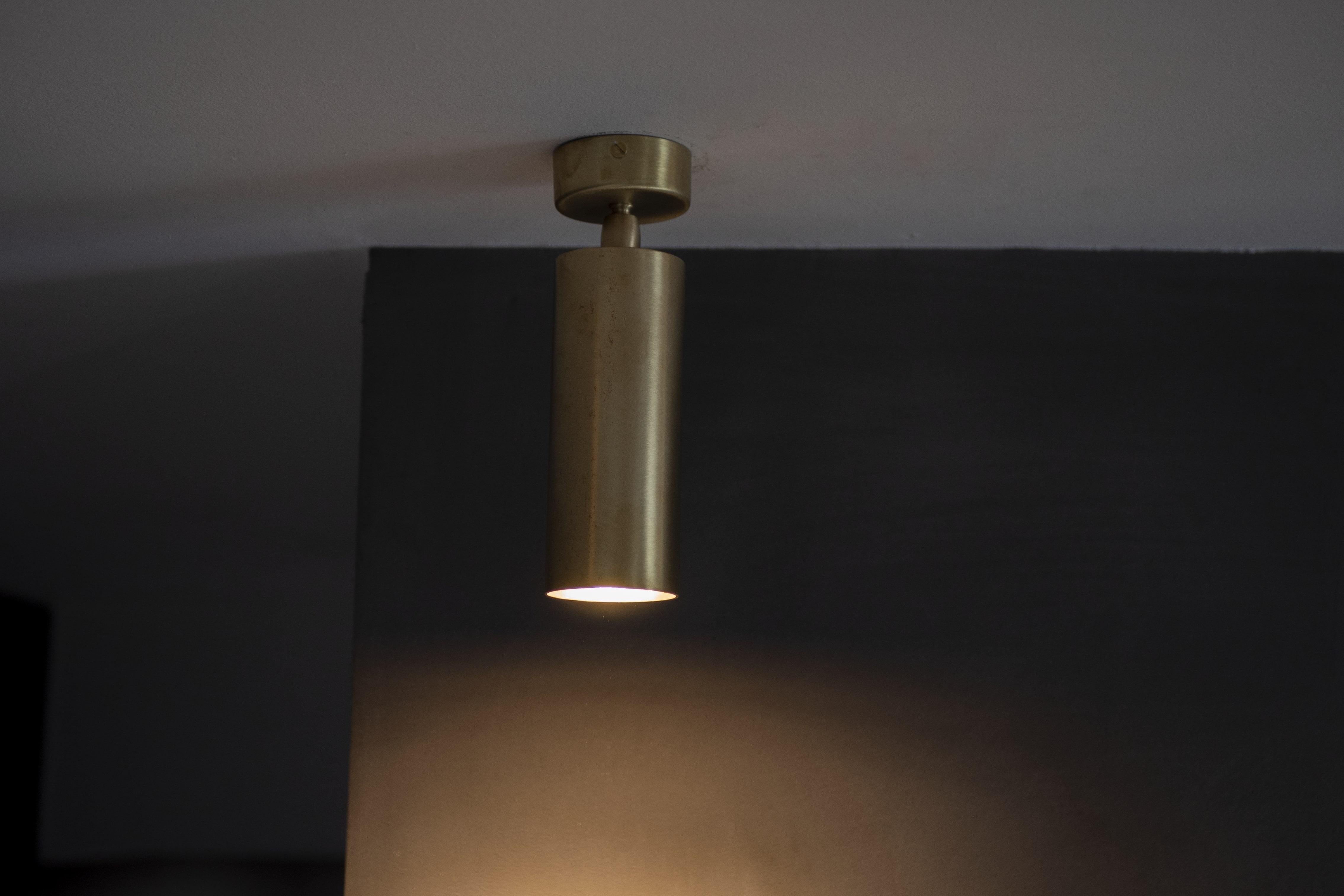 Natural Brass Contemporary-Modern Ceiling Light Handcrafted in Italy by 247lab For Sale 1