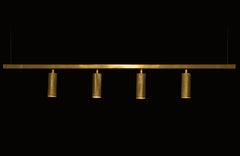 Lampe pendante décorative Contemporary-Modern en laiton naturel Fabriquée à la main en Italie