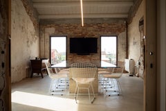 Natural Brass Contemporary-Modern Decorative Pendant lamp Handcrafted in Italy