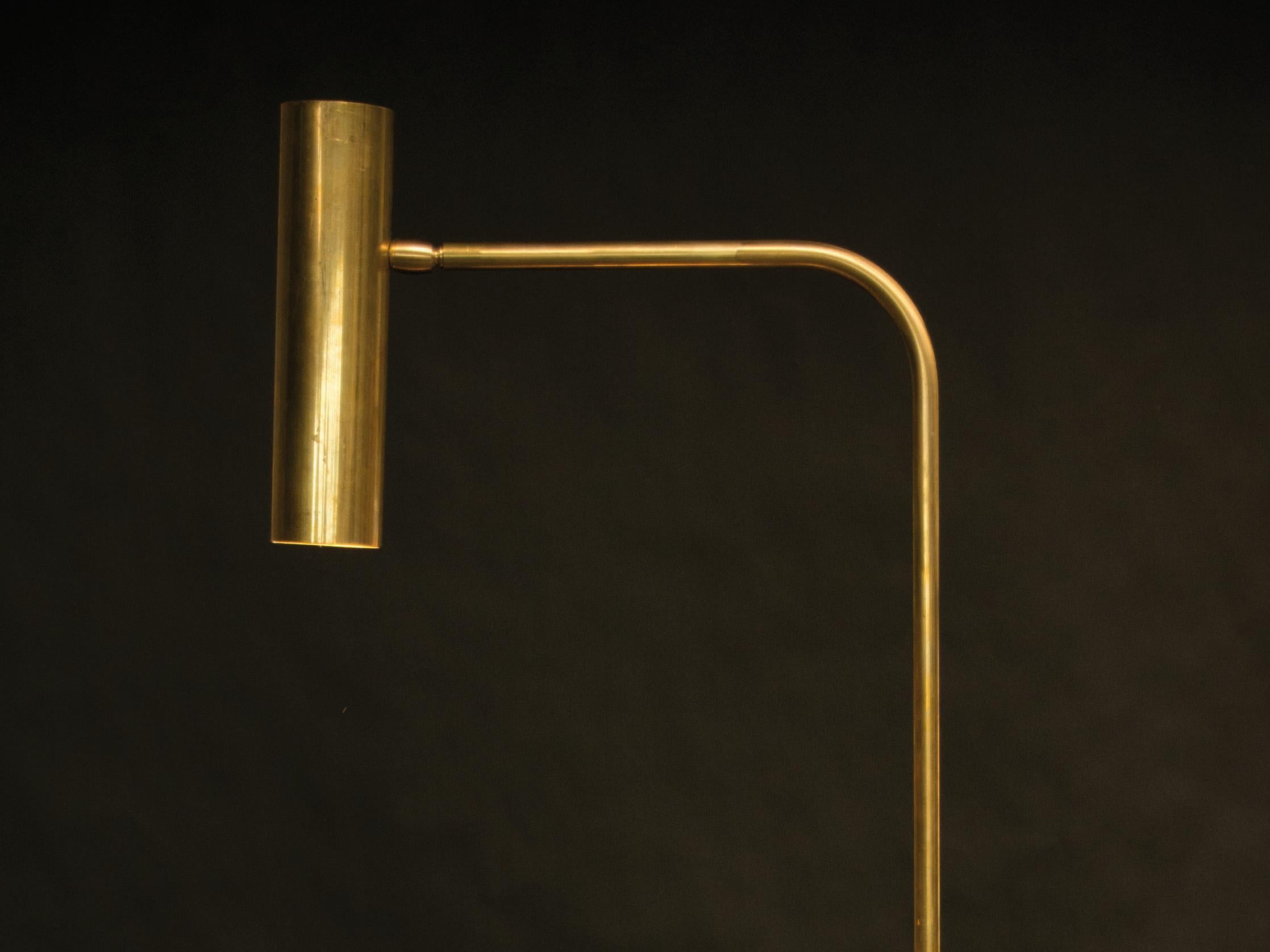 Italian Natural Brass Contemporary-Modern Floor Lamp Handcrafted in Italy by 247lab For Sale