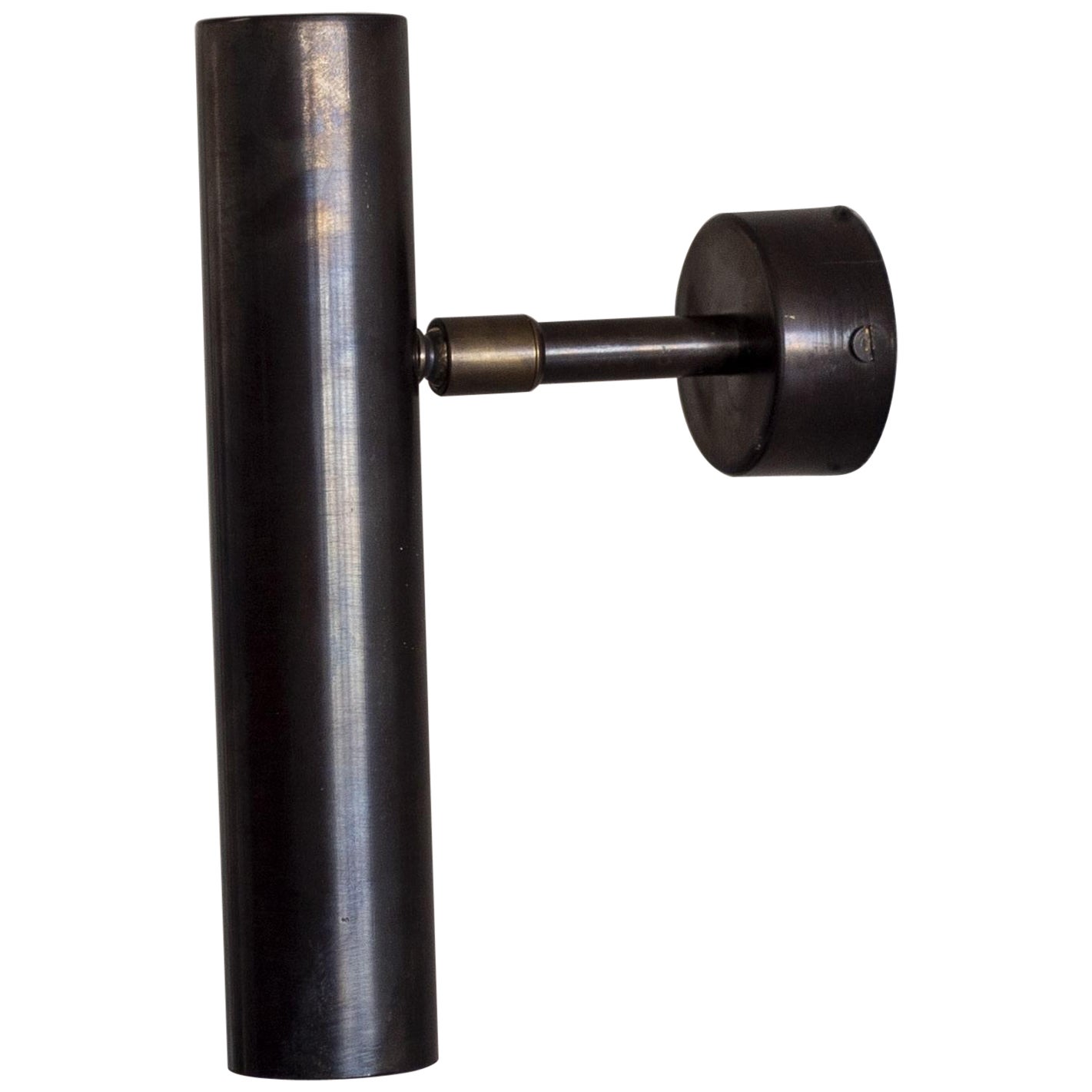 Lampe murale cylindrique en laiton naturel contemporaine et moderne fabriquée à la main en Italie