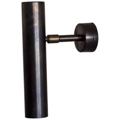 Lampe murale cylindrique en laiton naturel contemporaine et moderne fabriquée à la main en Italie