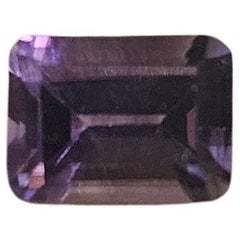 Natural Brazil Amethyst 1.5 ct Emerald Cut Gemstone Brazil 8X6