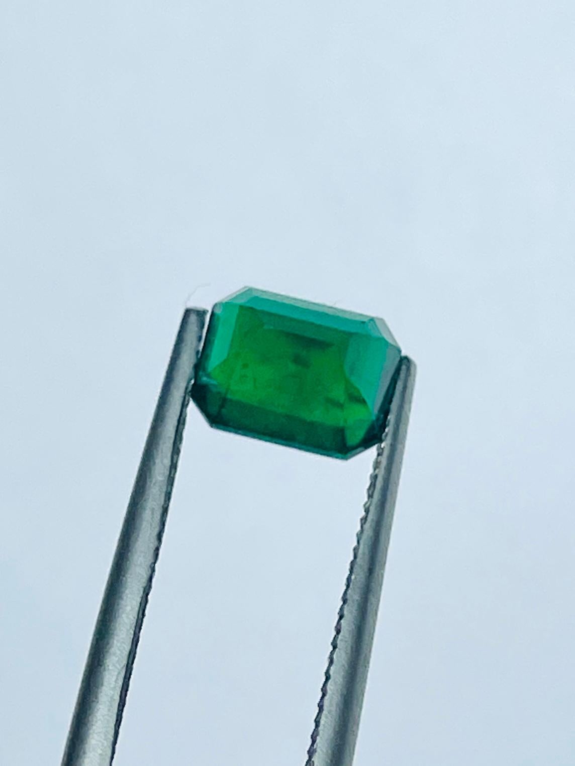 GRS Seltener Phajshir Afghanistan Smaragd 1,18ct Vivid Grün Saubere Kollektion im Angebot 2