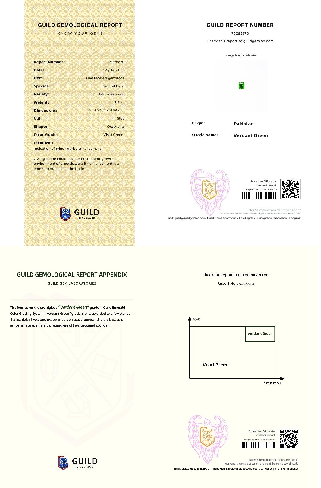 GRS Seltener Phajshir Afghanistan Smaragd 1,18ct Vivid Grün Saubere Kollektion im Angebot 4