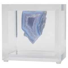 Natural Brazilian Agate specimen mounted in original design acrylic base Natural Brazilian Agate specimen mounted in original design acrylic base