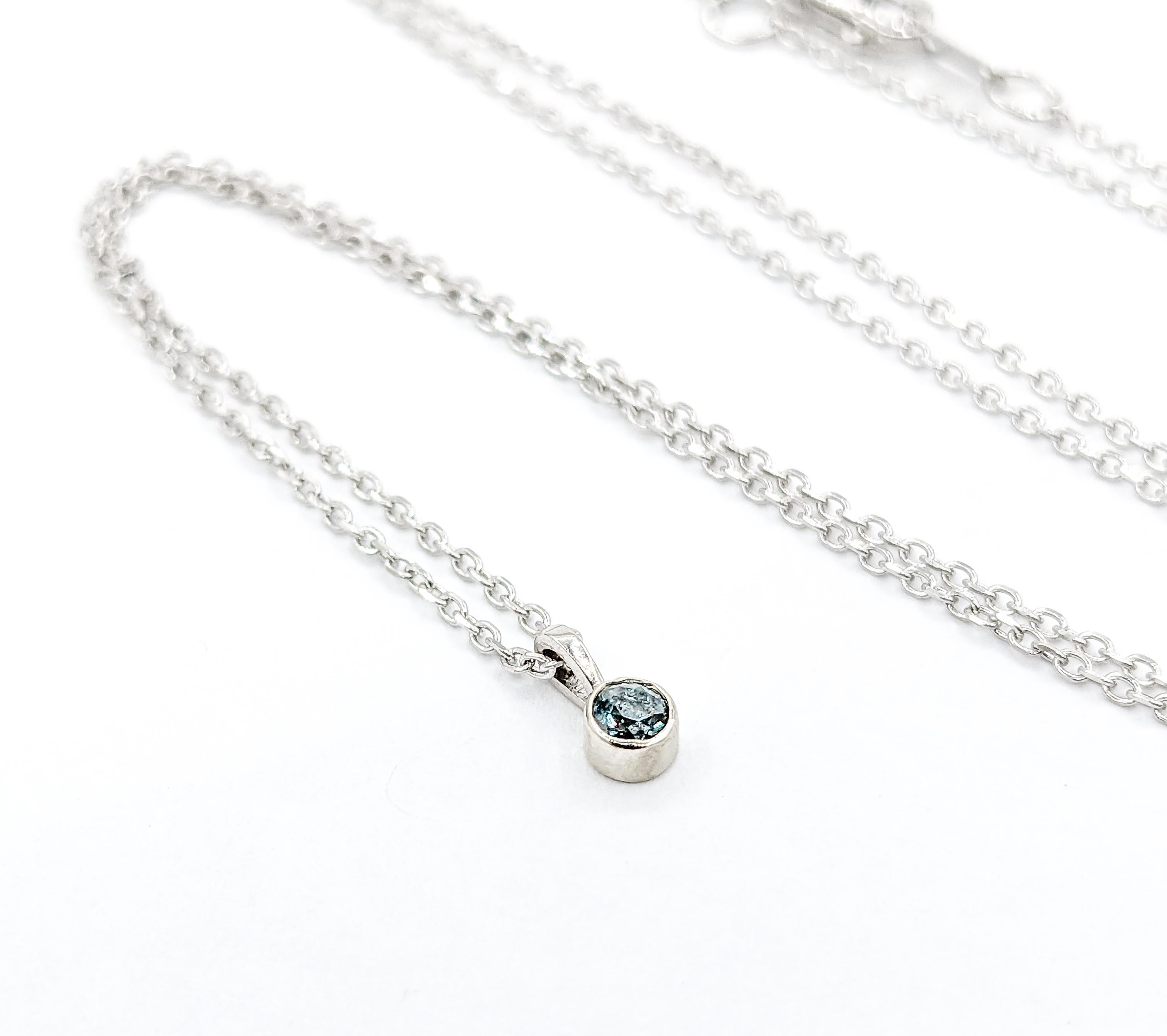 Contemporary Natural Brazilian Alexandrite Pendant White Gold