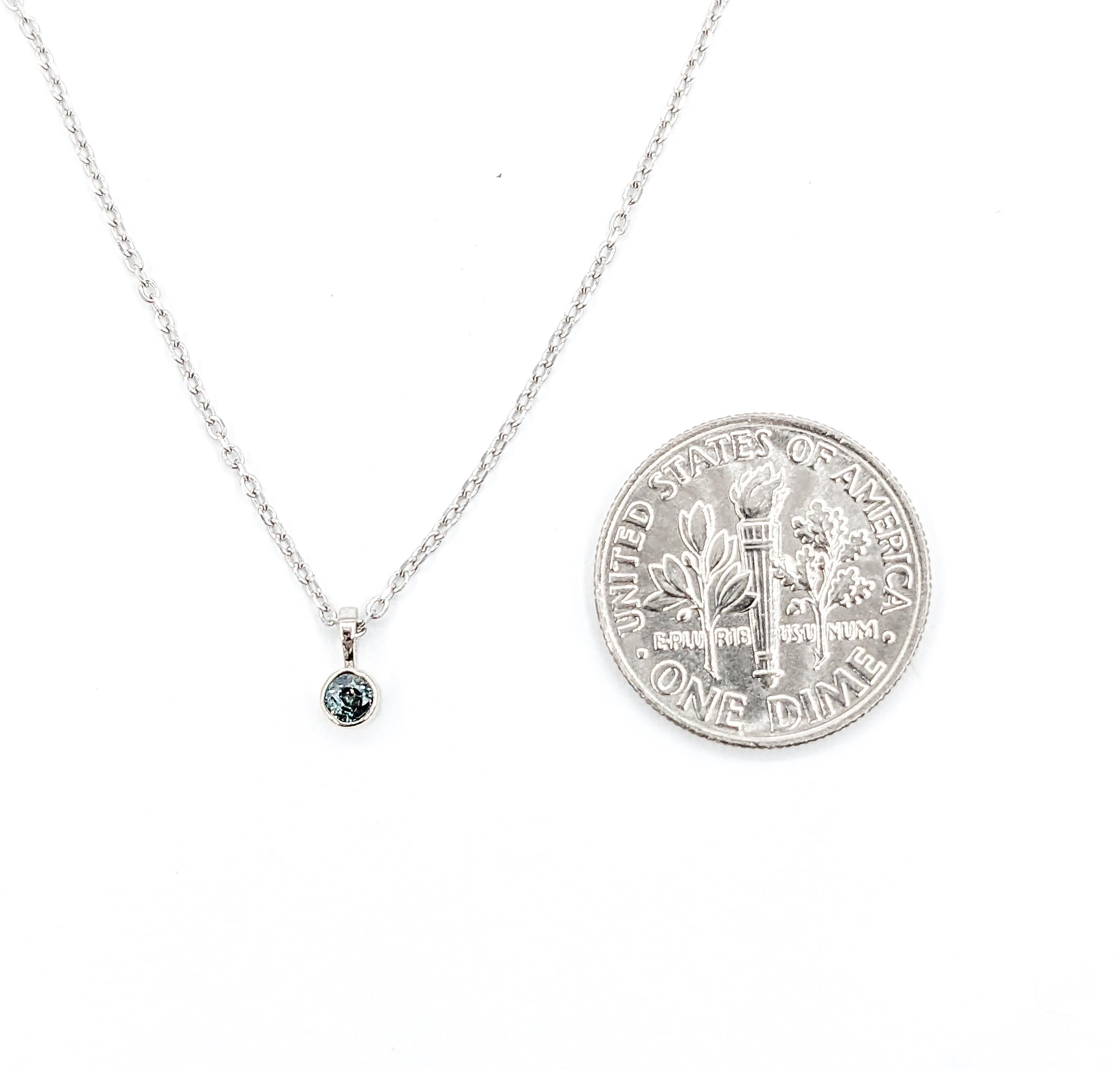 Natural Brazilian Alexandrite Pendant White Gold In New Condition In Bloomington, MN