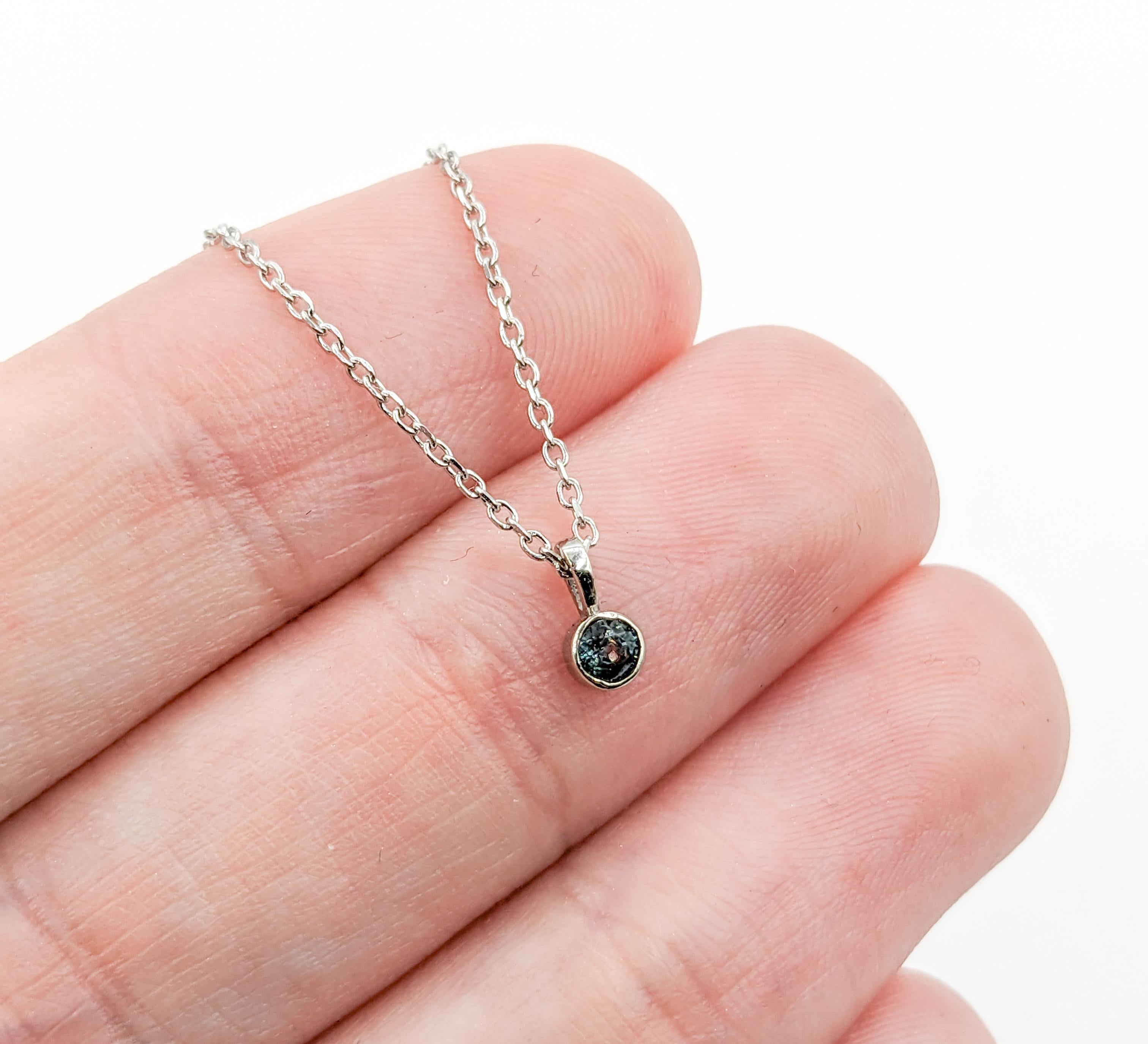 Women's Natural Brazilian Alexandrite Pendant White Gold