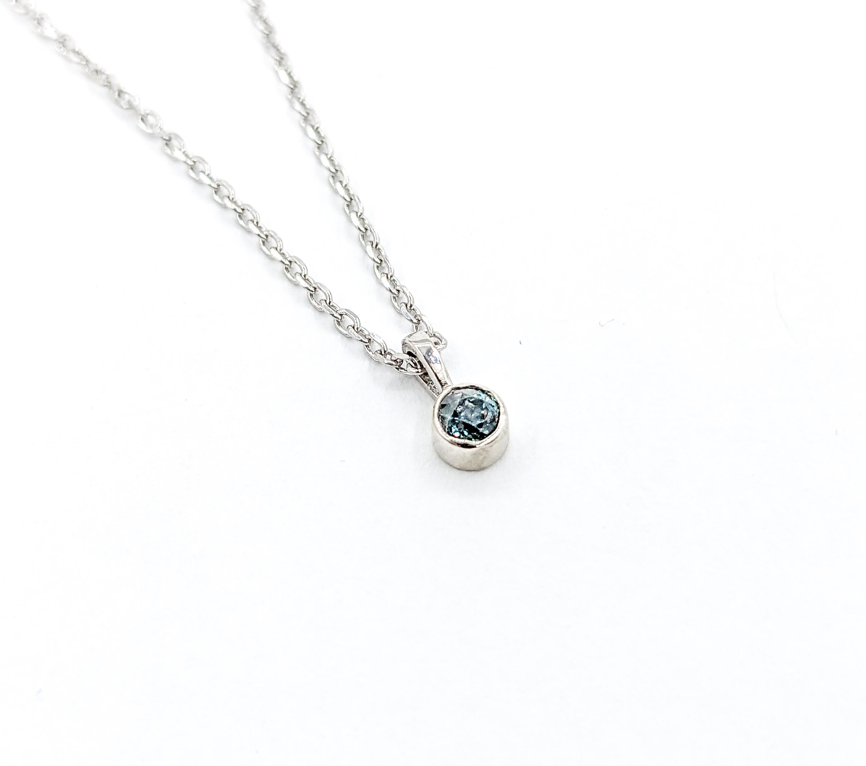 Natural Brazilian Alexandrite Pendant White Gold 2