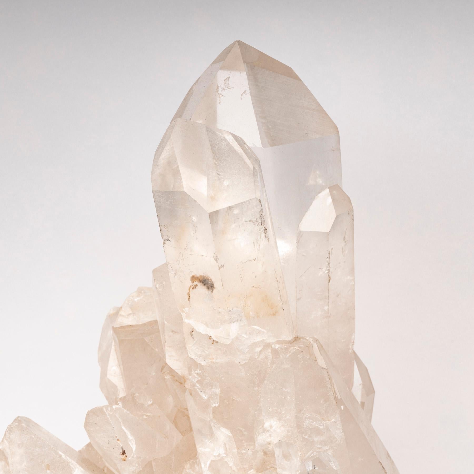 Natural Brazilian Quartz Multipoint Specimen Mounted on Custom Acrylic Base 3