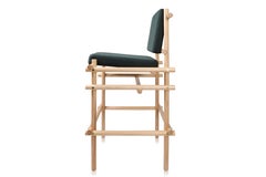 Natural Brazilian Wood Pipa Bar Stool in Minimal Style from Tiago Curioni