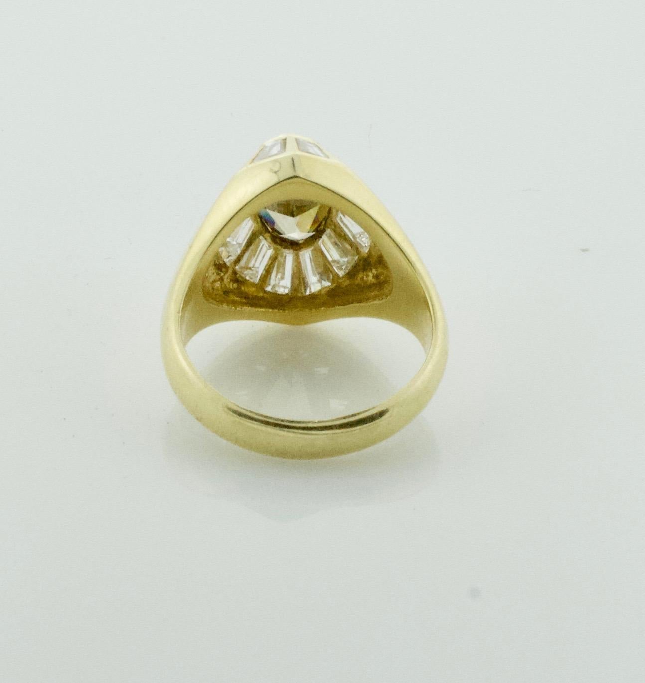 Modern Natural Brown Diamond Fancy Cut Ring in 18 Karat GIA Certification For Sale