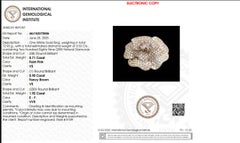 Natural Brown Diamond Floral Bloom Ring in 18K Solid Gold (Certified)