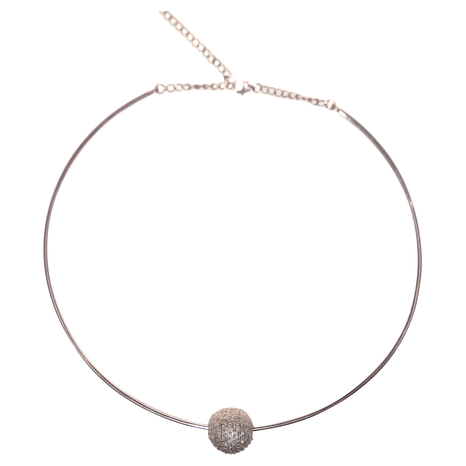 Natürliche braune Rose geschliffener Diamant oxidiert Sterling Silber Perle Kugel Draht Halskette