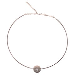Natürliche braune Rose geschliffener Diamant oxidiert Sterling Silber Perle Kugel Draht Halskette