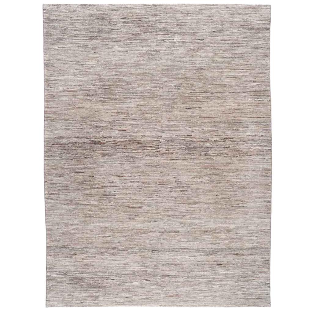 Natural Brown Striated Rug For Sale