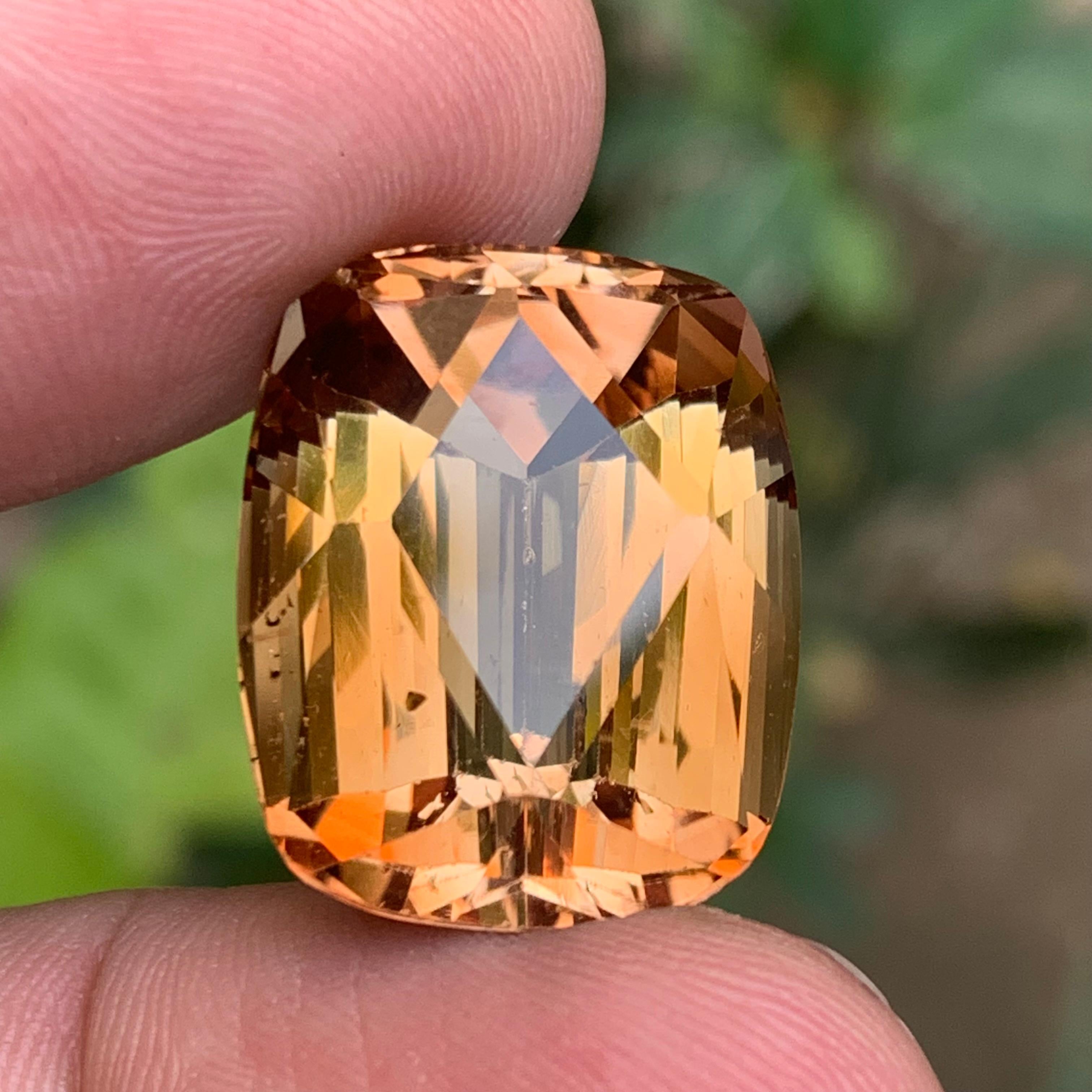 Topacio marrón natural 39.95 qt gema suelta talla cojín - gran piedra de colección en venta 4