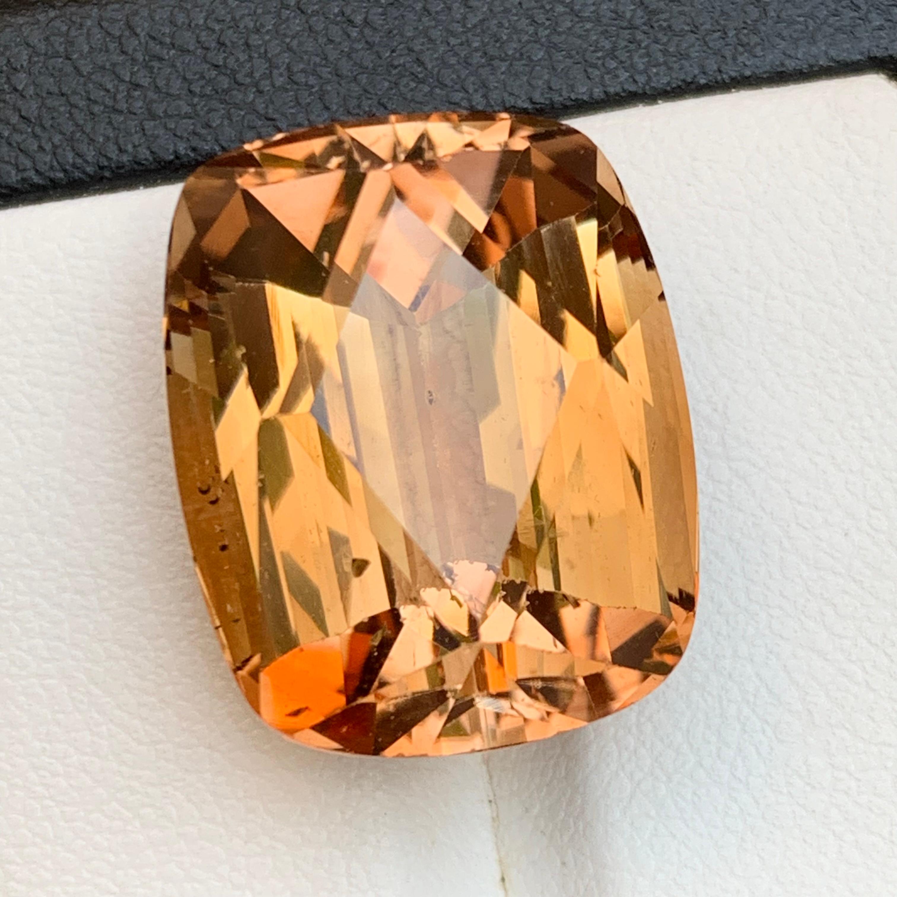 Topacio marrón natural 39.95 qt gema suelta talla cojín - gran piedra de colección en venta 5