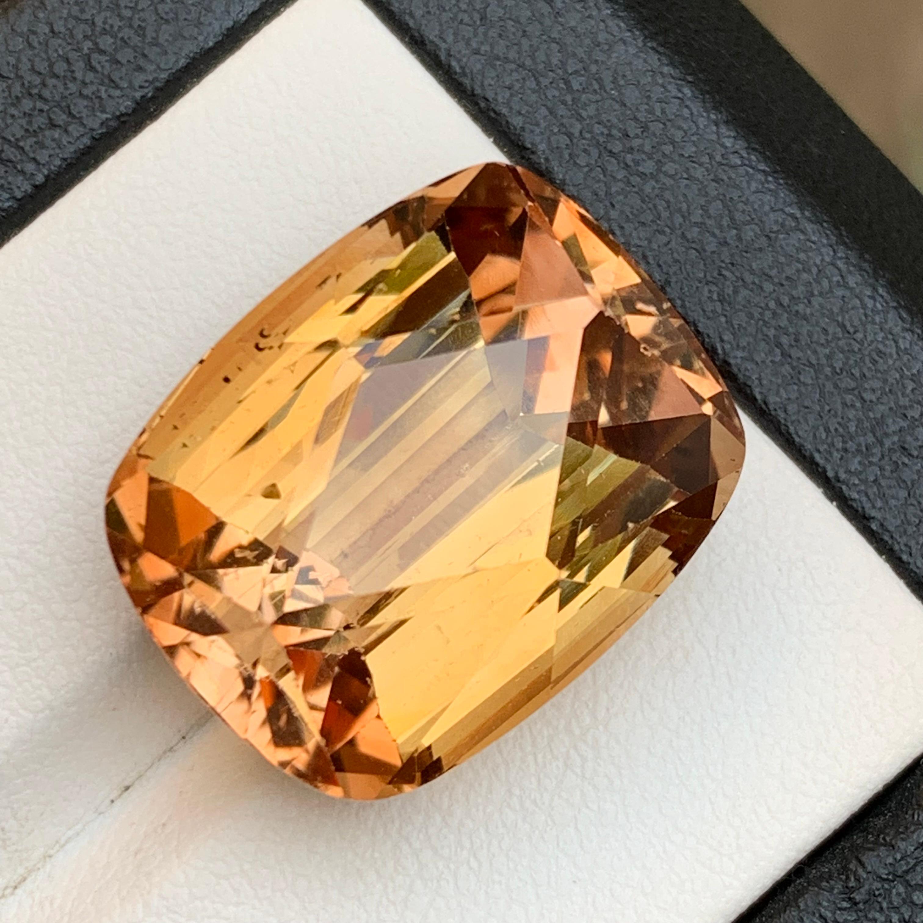 Topacio marrón natural 39.95 qt gema suelta talla cojín - gran piedra de colección en venta 7